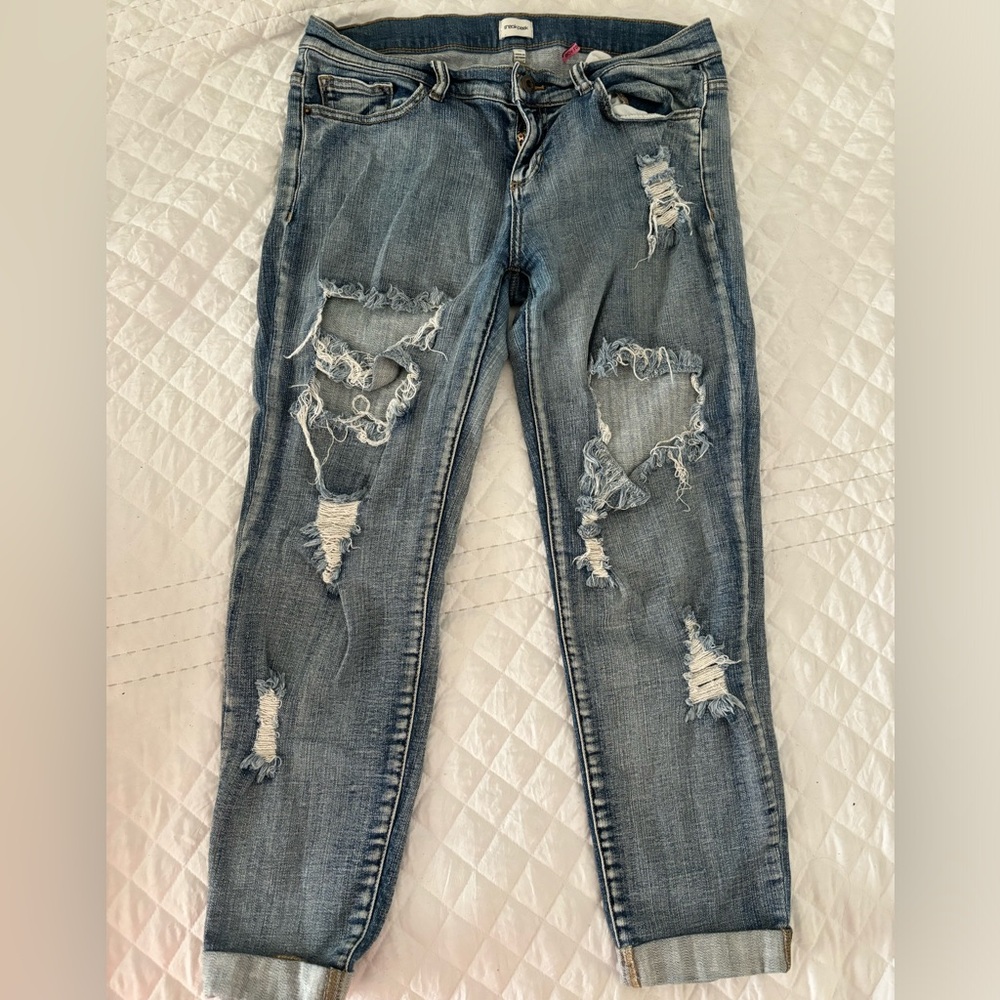 Boutique Ripped Boyfriend Low Rider Jeans SZ 11